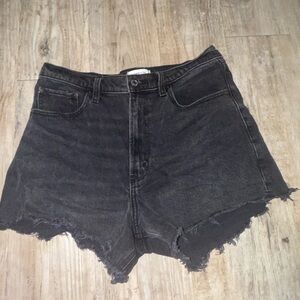 Abercrombie & Fitch Black Denim Jean Shorts